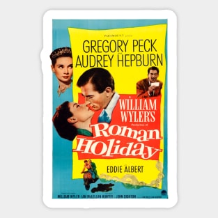 Audrey Hepburn Roman Holiday 1953 poster Sticker